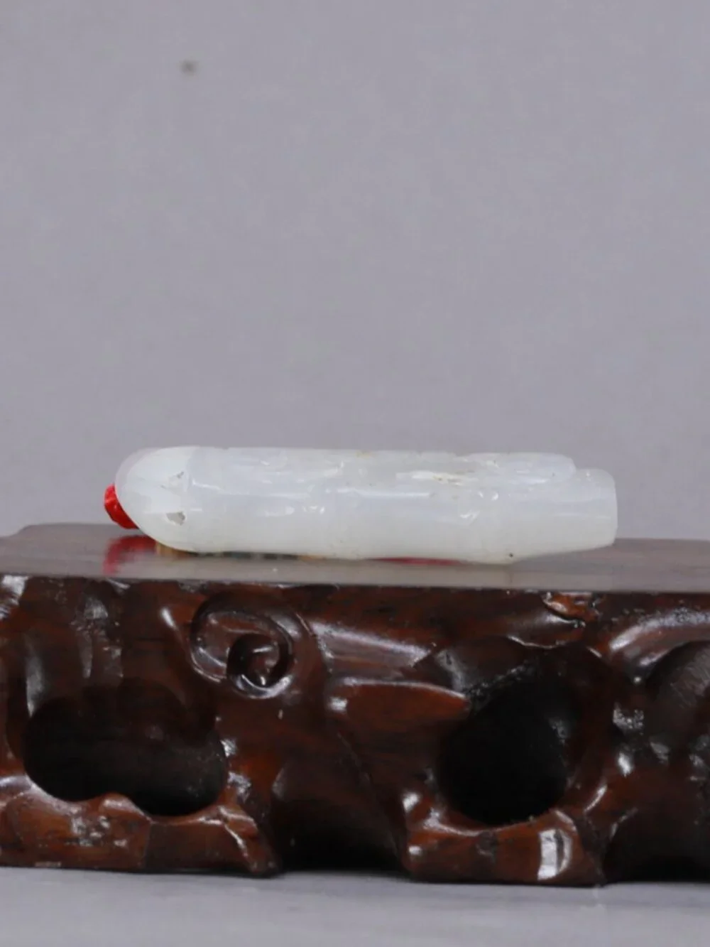 Chinese Hetian Jade Pendant w Fortune Bat & Ruyi